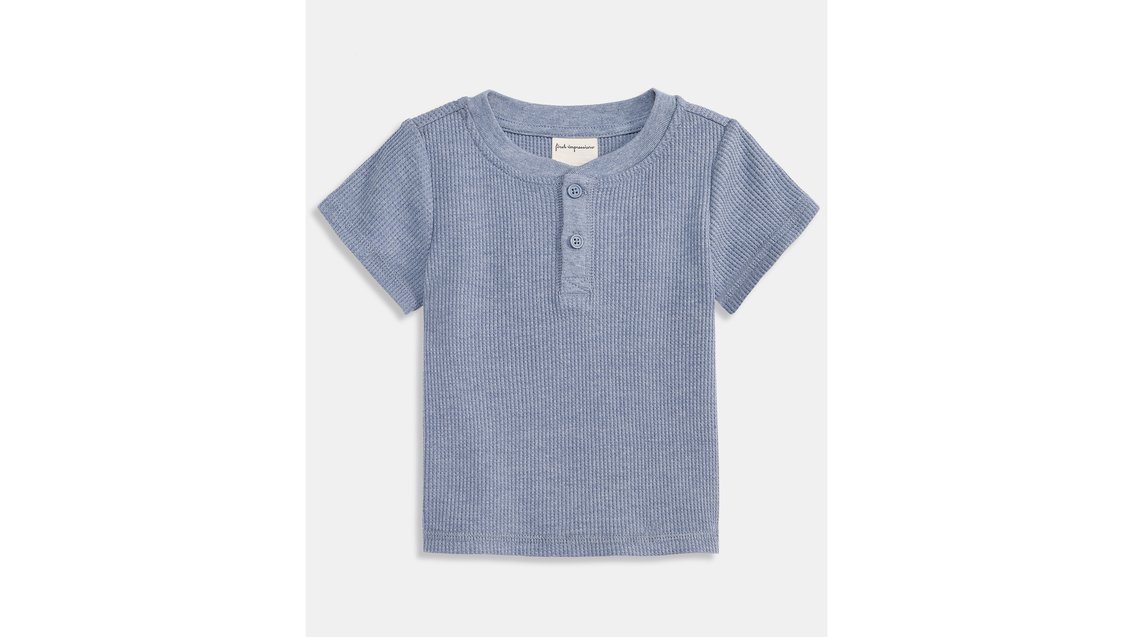 First Impressions Toddler Boys' 2T-4T Mix and Match Heathered Waffled Henley T-Shirt, Macy's Exclusive