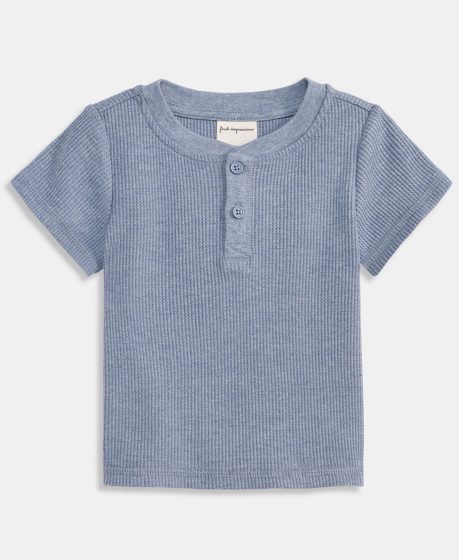 Baby Boys' 3M-24M Mix and Match Heathered Waffled Henley T-Shirt