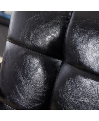  Modern medieval-inspired armchair, antique Black upholstered, solid wood legs