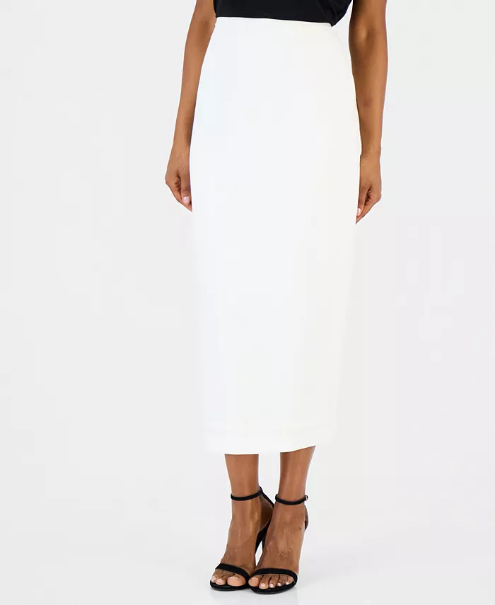Women's Stretch Crepe Column Midi Skirt - thumbnail 2