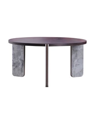 Modern Coffee Table with End Table Set, Durable Walnut Veneered MDF 83cm Center Table with 43cm Side Table