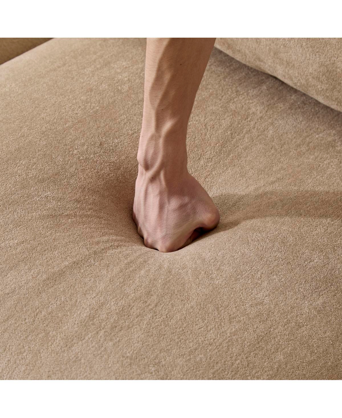 Streamdale 99" Oversize 5-Piece L-Shaped Modular Velvet Sectional Sofa Couch for Living Room