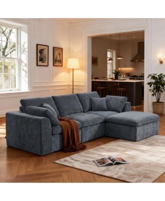 Streamdale Modern Corduroy Sectional Sofa for Living Room/Bedroom