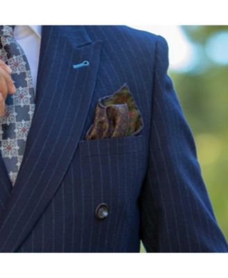 Men's Lario - Double Sided Silk Pocket Square for Men