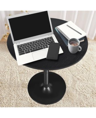 1Pc Adjustable MDF and Metal 360° Swivel Round Pub Table