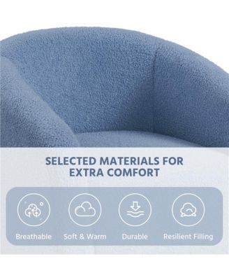 Boucle Club Chair Accent Barrel Chair Arm Chair