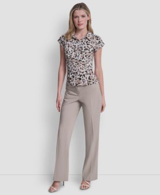 Petite Knit Button Down Camp Shirt