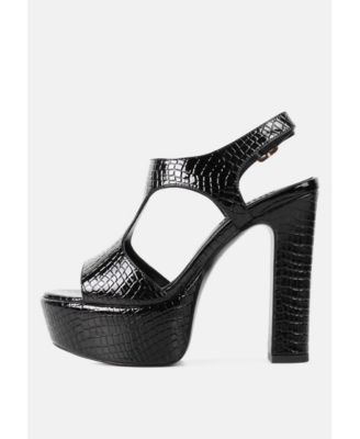 CROFT Croc Women's High Heeled Cut Out Sandals