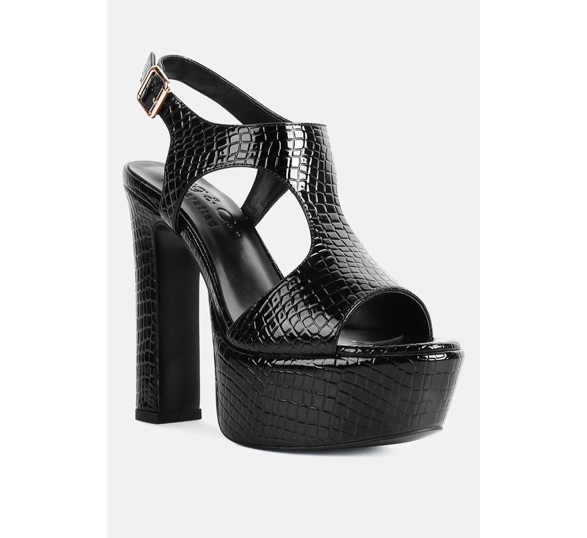 Croft Croc Women's High Heeled Cut Out Sandals