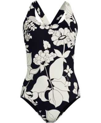 Women's Long Torso Tugless X-Back One Piece Swimsuit