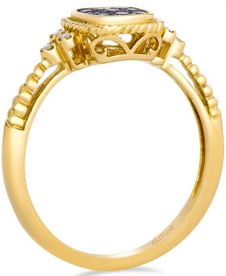 Chocolate Diamond (0.16 ct. t.w.) & Vanilla Diamond (0.02 ct. t.w.) Ring in 14k Honey Gold