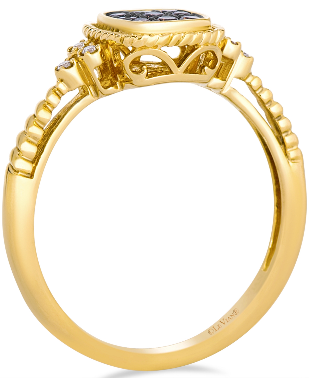 Le Vian Chocolate Diamond (0.16 ct. t.w.) & Vanilla Diamond (0.02 ct. t.w.) Ring in 14k Honey Gold