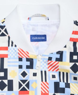 Men's Nautical Flag Print Windbreaker