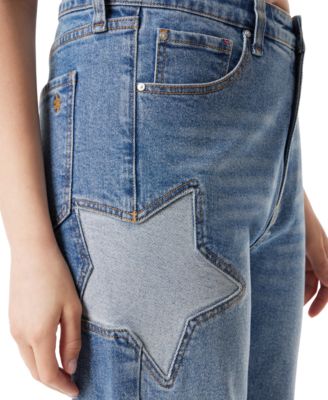 Juniors' Relaxed Straight Stars Jeans