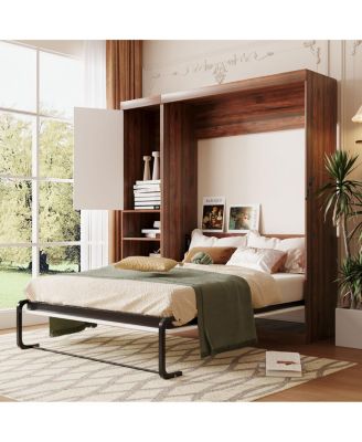 Full Size Murphy Bed Wall Bed with Cabinet