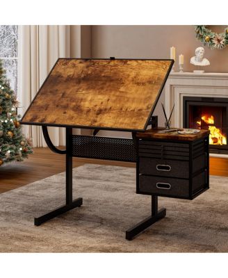 1500pc Jigsaw Puzzle Table for Adults - Black, with 4 Trays & 2 Storage Drawers