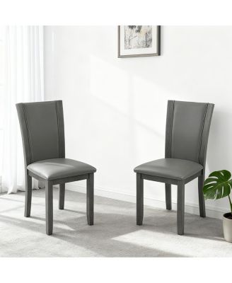 Wooden Dining Chairs Set of 4 with Padded Seat, Upholstered Side Chair