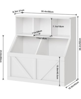 Toy Storage Organizer and Kids Bookshelf, Toddler Toy Storage Cabinet