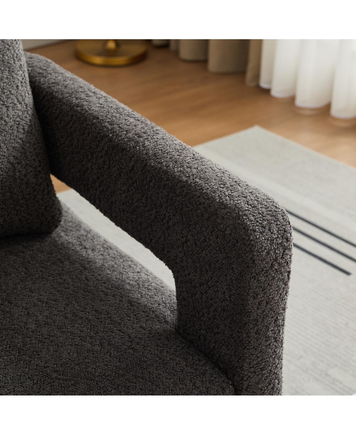 Streamdale Furniture 29.13" W Swivel Accent Chair, Modern Rotating Armchair, Charcoal