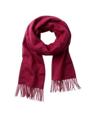 Women's Italian Fringe Scarf - Merlot