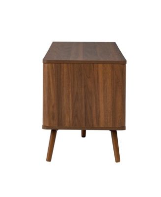 70" Fluted TV Stand with Storage Drawers & Cabinets, Modern Entertainment Center