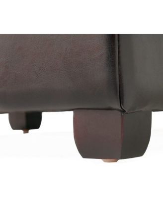 35inch Storage Ottoman Bench, Large Tufted Footstool for Living Room