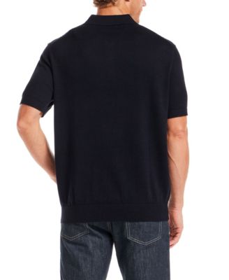 Men's Regular-Fit Pointelle Sweater-Knit Polo Shirt 