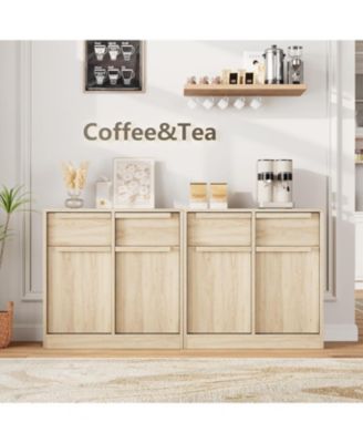 31.5" Sideboard Buffet Cabinet with 2 Drawers, Modern Coffee Bar Storage Cabinet