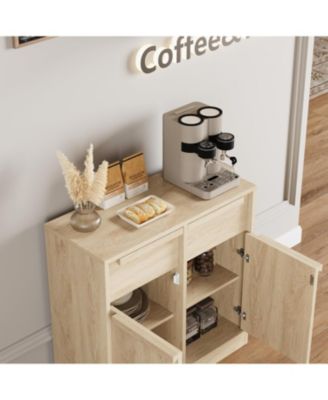 31.5" Sideboard Buffet Cabinet with 2 Drawers, Modern Coffee Bar Storage Cabinet
