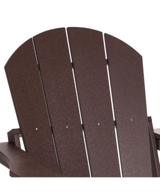 All-Weather Contoured Outdoor Poly Folding Adirondack Chair