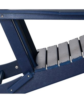 All-Weather Contoured Outdoor Poly Folding Adirondack Chair