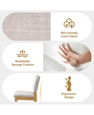 Streamdale 7-Piece Modern Dining Set - Solid Wood Table & Upholstered Chairs, Walnut Finish