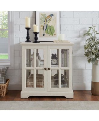 Streamdale LED Curio Display Cabinet with Adjustable Shelves and Lattice Doors