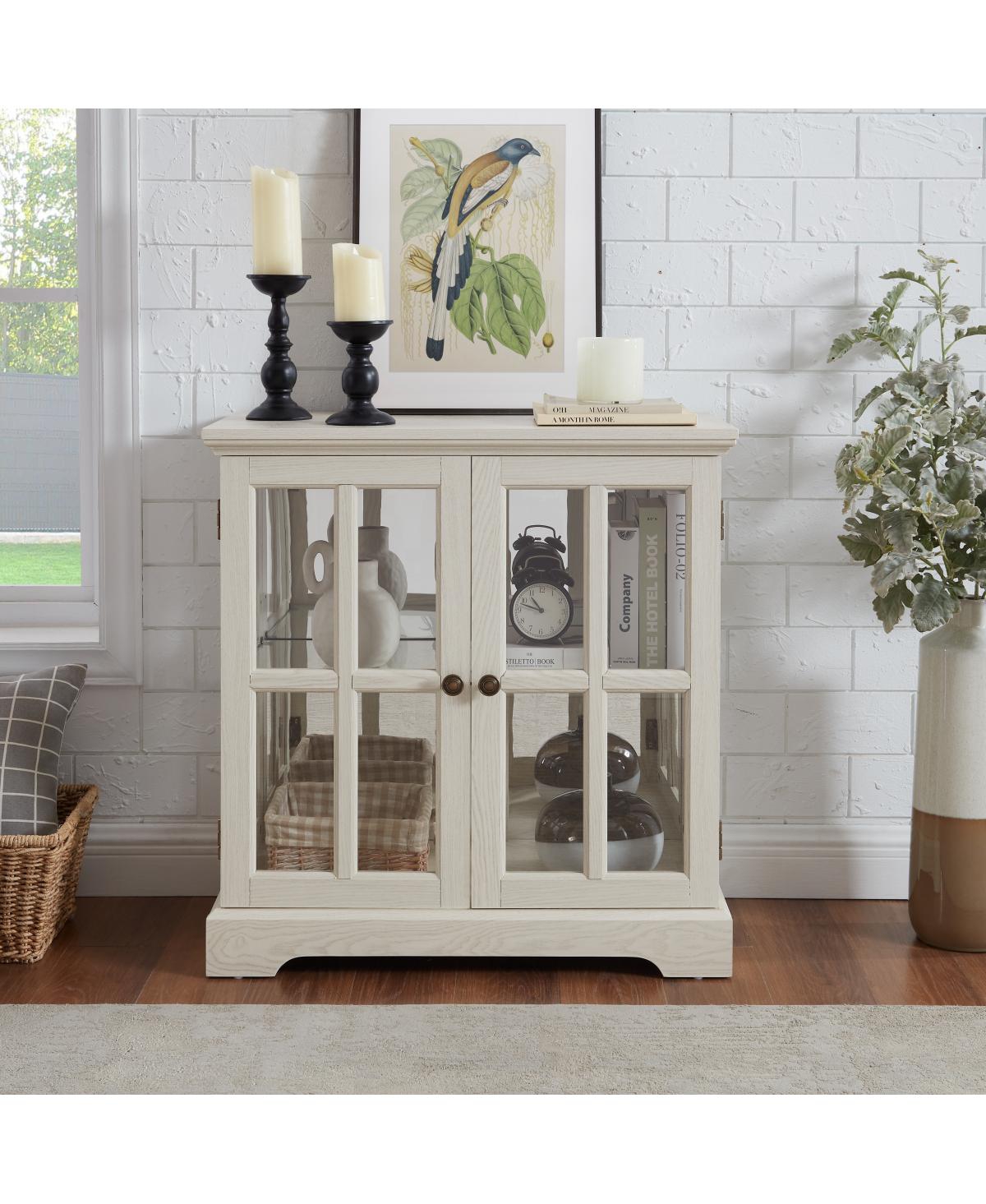 Streamdale Led Curio Display Cabinet with Adjustable Shelves and Lattice Doors