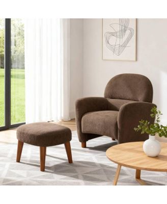  Modern Lazy Chair with Footrest Ottoman