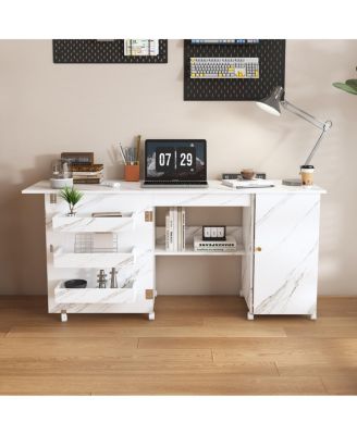 Streamdale Foldable Sewing Machine Table with Storage