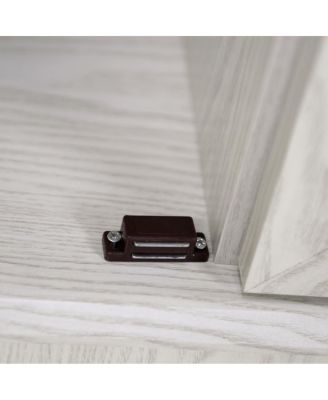 Storage Cabinet with 3 Mirrored Doors & Adjustable Shelves