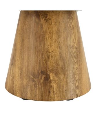 Streamdale Natural Wood Grain Round Coffee Table Set