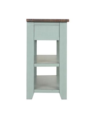 48" Solid Pine Wood Console Table with 3 Drawers & 2 Shelves