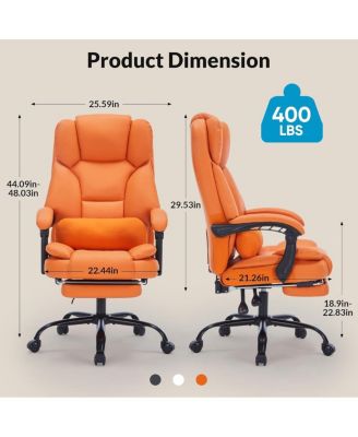 Streamdale Ergonomic Office Chair with Footrest and Lumbar Support