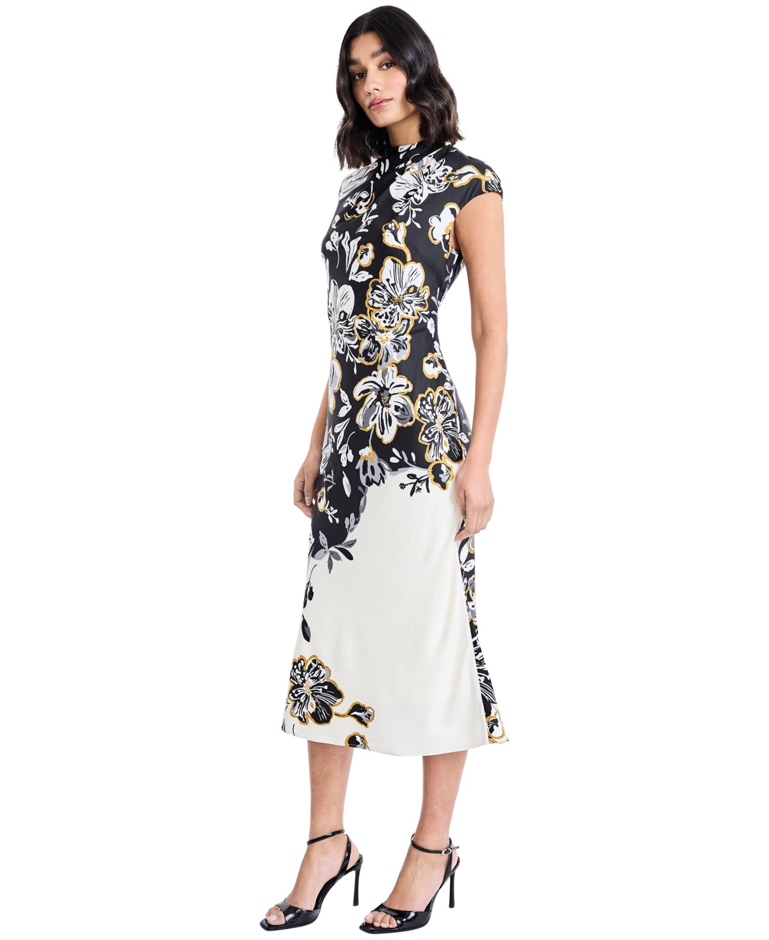 Women's Mock Neck Midi Dress