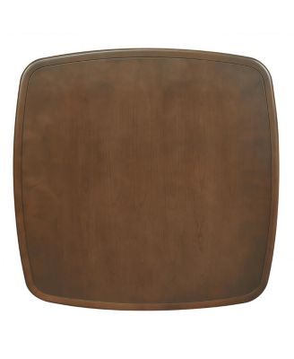 Modern Wooden Dining Table with Storage Shelf, Walnut Finish