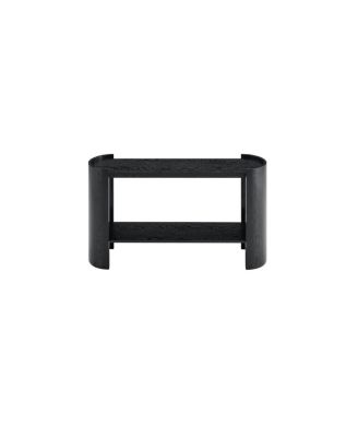 curved foyer table - minimalist entrance sofa side table
