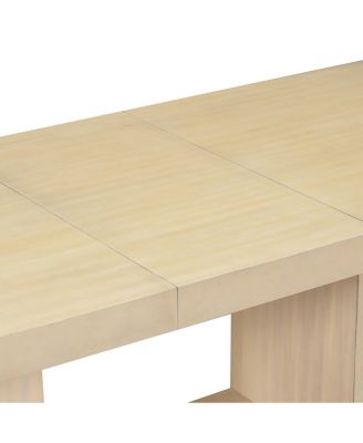  Contemporary 6-Piece Extendable Dining Table Set with Removable Leaf and Bench