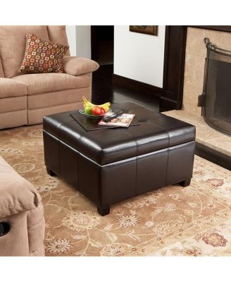 Richmond Storage Ottoman with Faux Leather Exterior