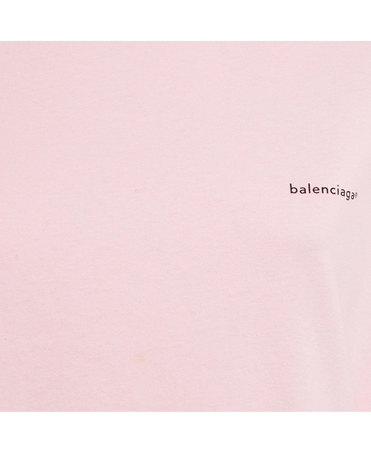 Pre-Owned Balenciaga Women's Pink Logo Print Cotton Oversized T-Shirt