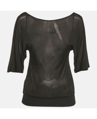 Women's Jeans Couture Black Jersey V-Neck Top