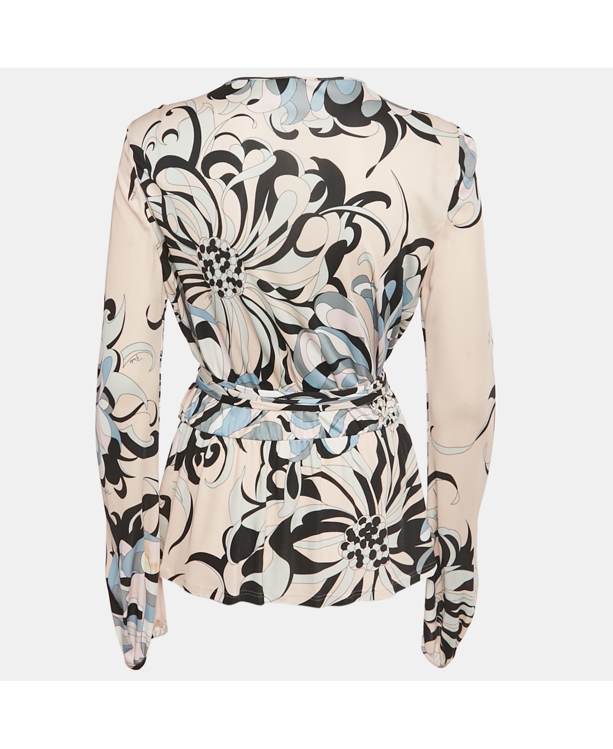 Pre-Owned Emilio Pucci Women's Pink/blue Printed Jersey Top