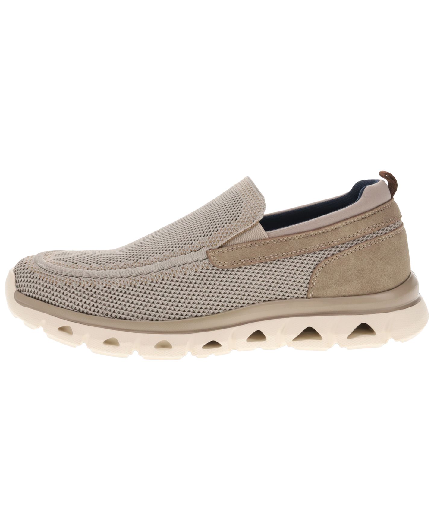 Мужские туфли Dockers Caden Knit & Synthetic Leather Casual Slip-On Loafer, цвет: Серо-коричневый — фото 6