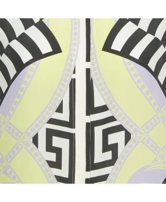 Women's Multicolor Printed Silk Shirt Dress